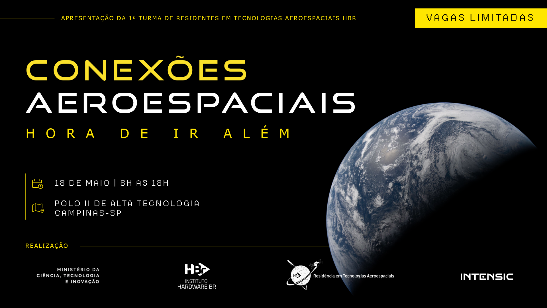 Convite para o evento Conexões Aeroespaciais